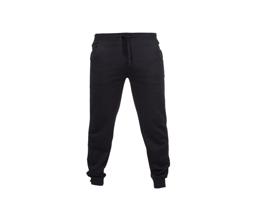 SLIM CUFFED JOGGERS — Farbe BLACK