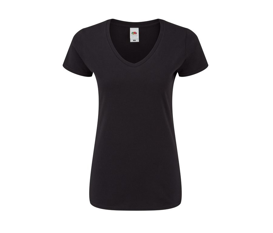 LADIES ICONIC 150 V-NECK T — Farbe BLACK