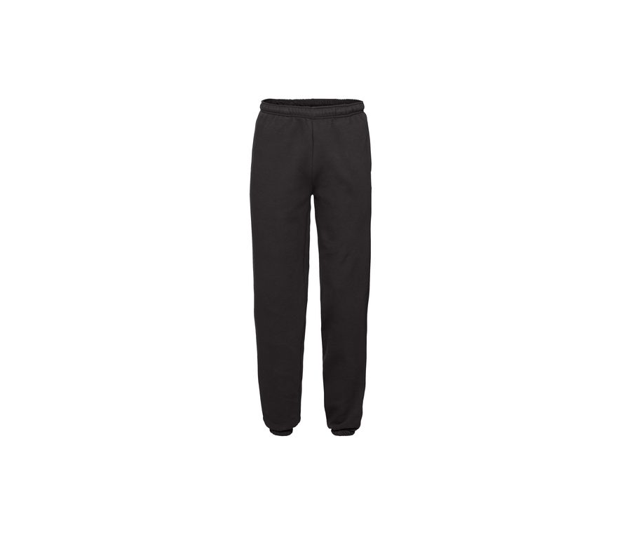PREMIUM ELASTICATED CUFF JOG PANTS — Farbe BLACK