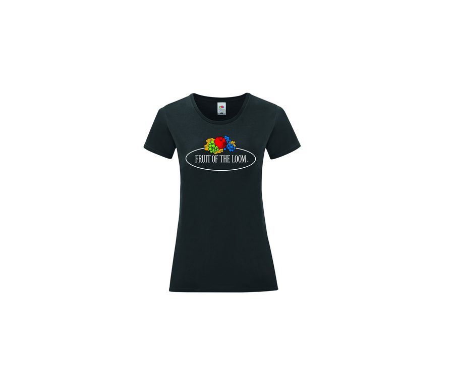 LADIES VINTAGE T LARGE LOGO — Farbe BLACK
