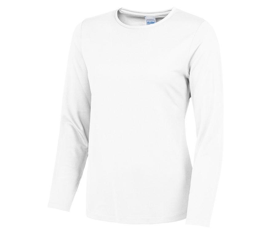 WOMEN'S LONG SLEEVE COOL T — Farbe ARCTIC WHITE