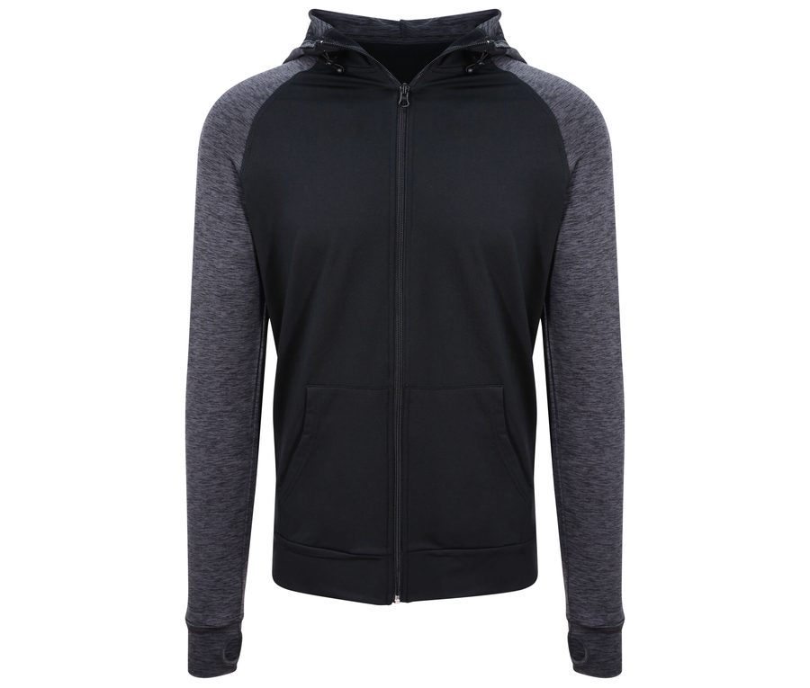 MEN'S COOL CONTRAST ZOODIE — Farbe BLACK / BLACK SLATE MELANGE