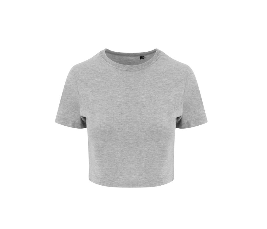 WOMEN'S TRI-BLEND CROPPED T — Farbe HEATHER GREY