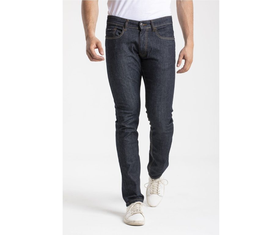 MEN'S RAW FITTED JEANS — Farbe DARK DENIM