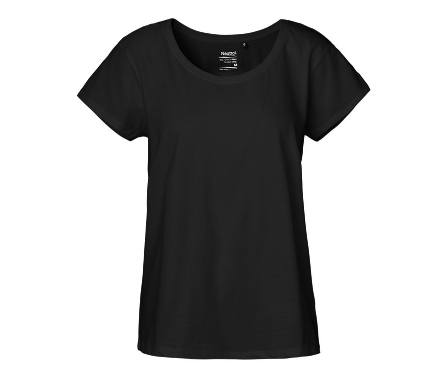LADIES LOOSE FIT T-SHIRT — Farbe BLACK