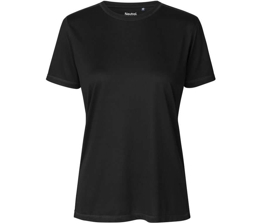 LADIES RECYCLED PERFORMANCE T-SHIRT — Farbe BLACK