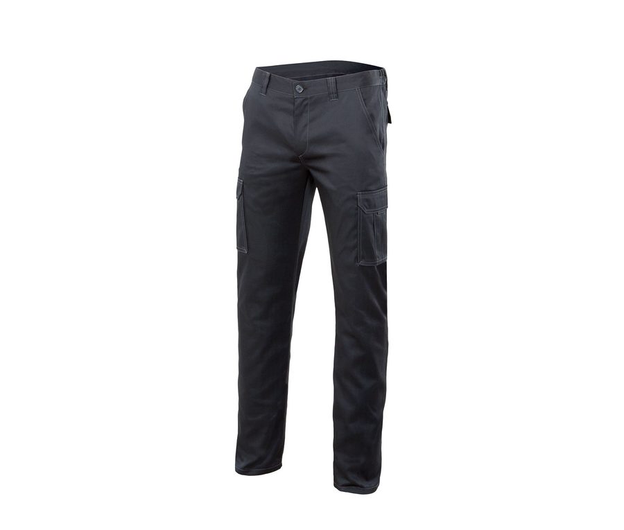 MULTI-POCKET STRETCH TROUSERS — Farbe BLACK