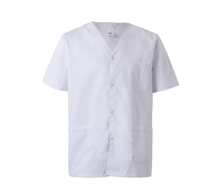 SHORT SLEEVES JACKET WITH PRESS STUD — Farbe WHITE