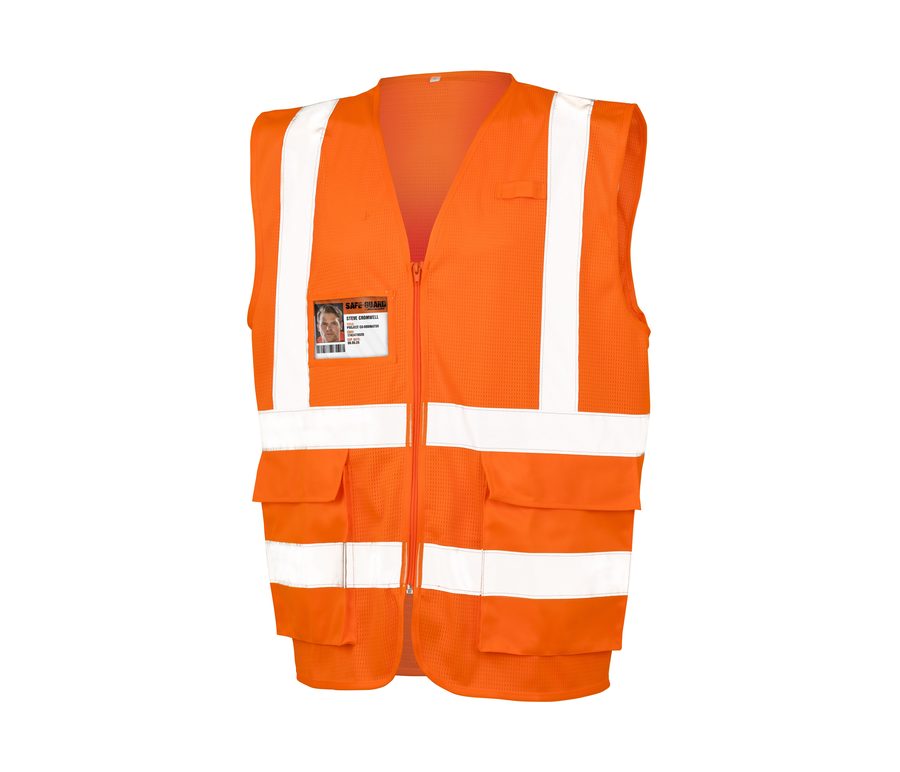 EXECUTIVE COOL MESH SAFETY VEST — Farbe FLUORESCENT ORANGE