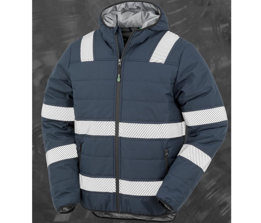 RECYCLED RIPSTOP PADDED SAFETY JACKET — Farbe NAVY