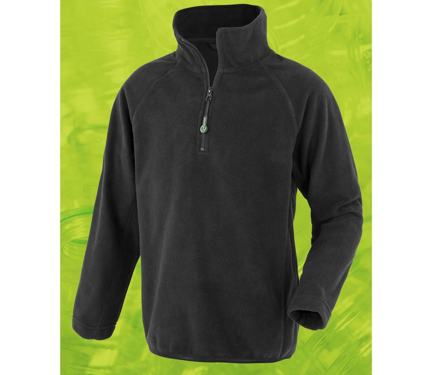 JUNIOR RECYCLED MICROFLEECE TOP — Farbe BLACK