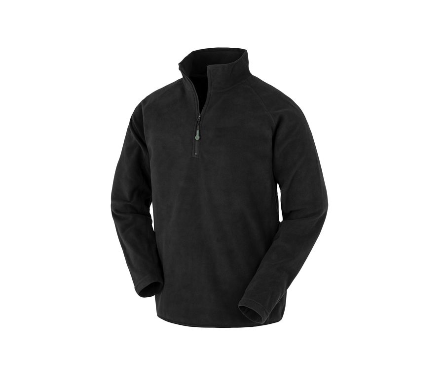 RECYCLED MICROFLEECE TOP — Farbe BLACK
