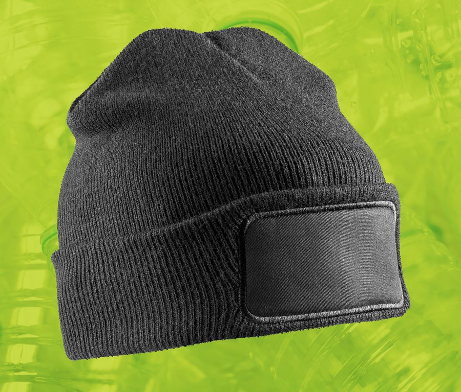 RECYCLED THINSULATE™ PRINTERS BEANIE — Farbe BLACK