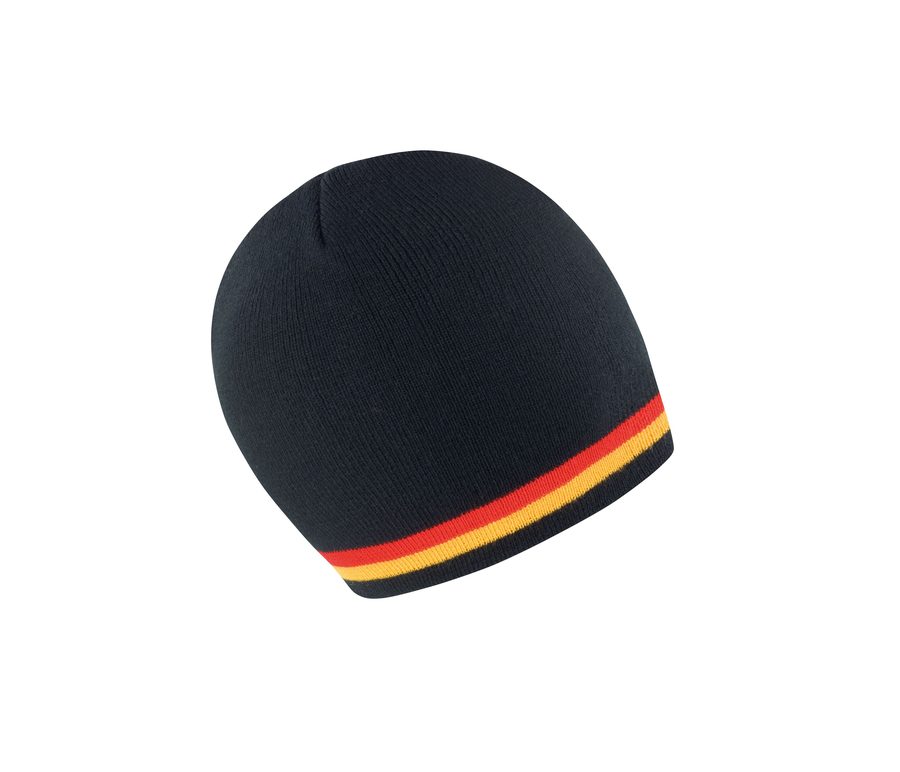 NATIONAL BEANIE — Farbe BLACK / RED / GOLD