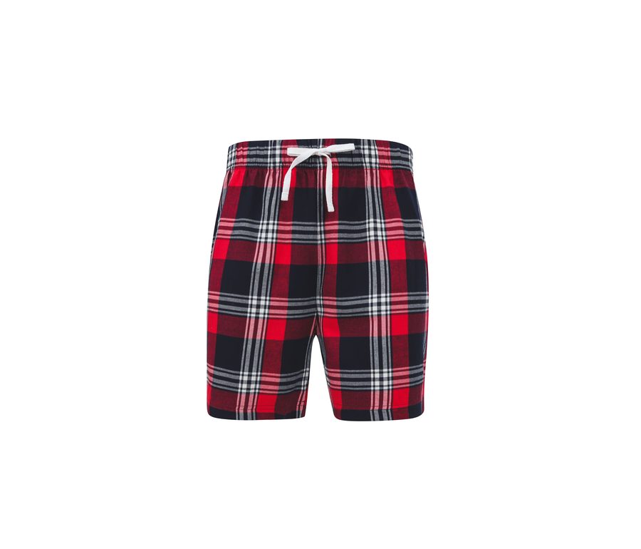 MEN'S TARTAN LOUNGE SHORTS — Farbe RED/NAVY CHECK