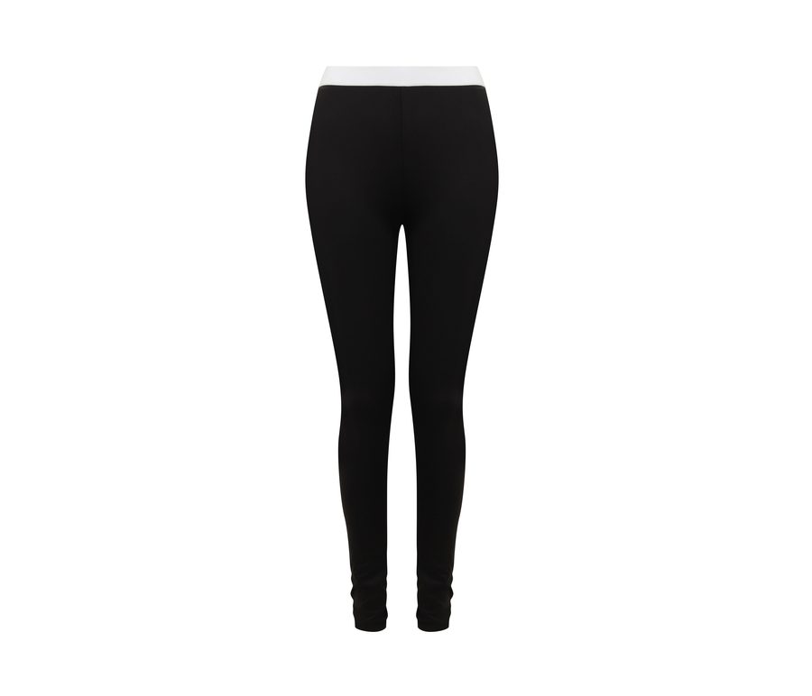 WOMEN'S FASHION LEGGINGS — Farbe BLACK / WHITE