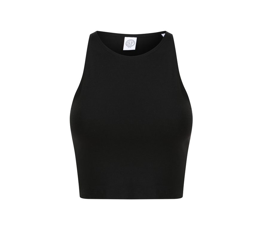 WOMEN'S CROPPED TOP — Farbe BLACK