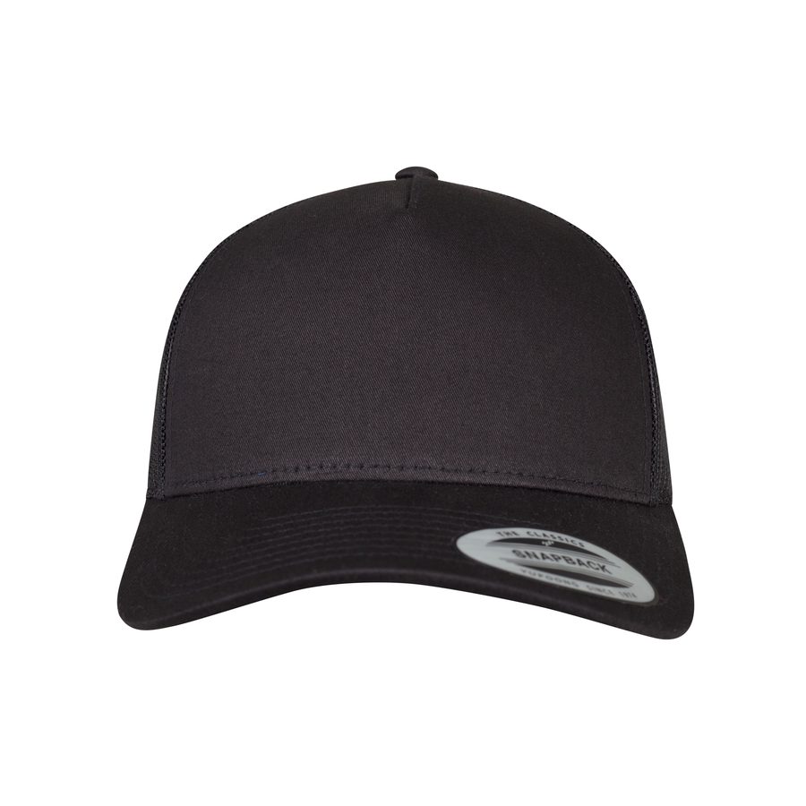 5-Panel Retro Trucker Cap — Farbe BLACK