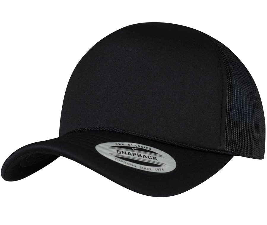 Foam Trucker Cap Curved Visor — Farbe BLACK / BLACK / BLACK