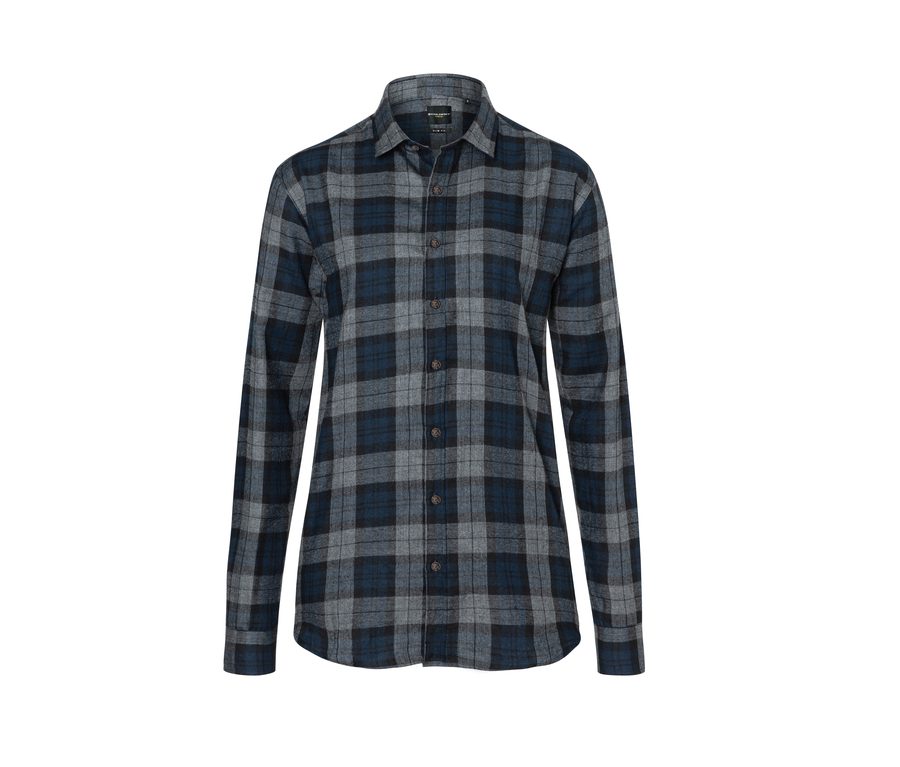Ladies' Checked Blouse Urban-Style — Farbe NAVY