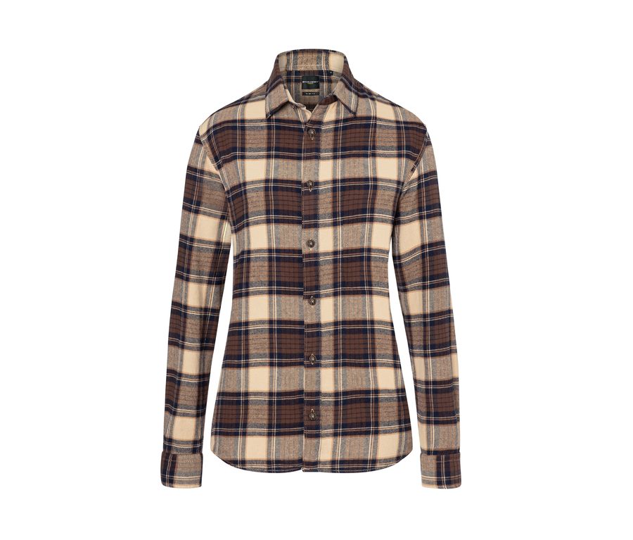 Ladies' Checked Blouse Urban-Trend — Farbe SAHARA