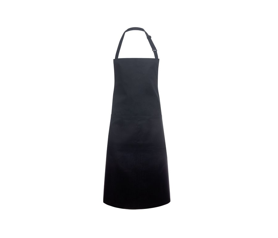 Bib Apron Basic with Buckle and Pocket — Farbe BLACK