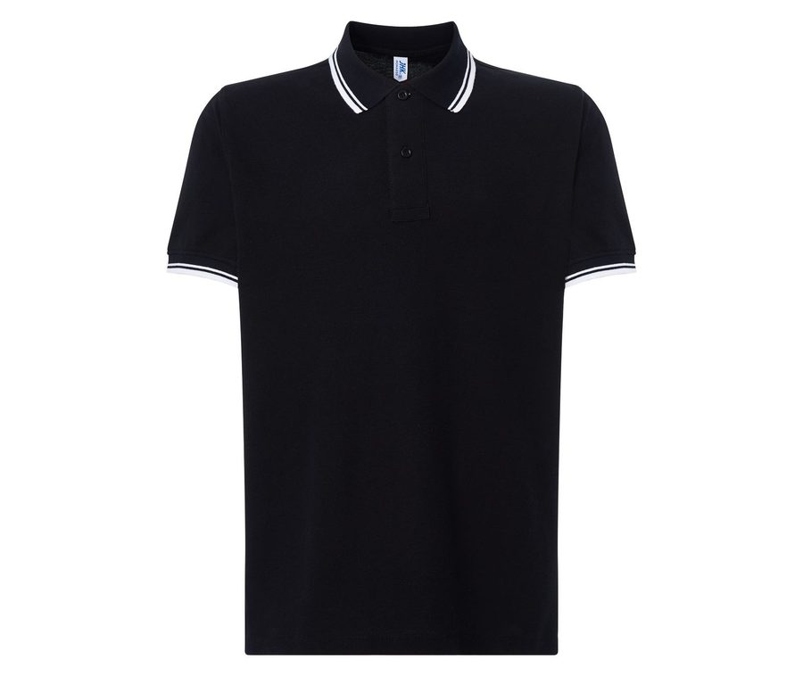 MAN REGULAR POLO — Farbe BLACK / WHITE