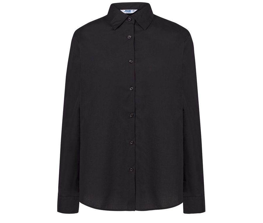 CASUAL & BUSINESS SHIRT LADY POPLIN — Farbe BLACK