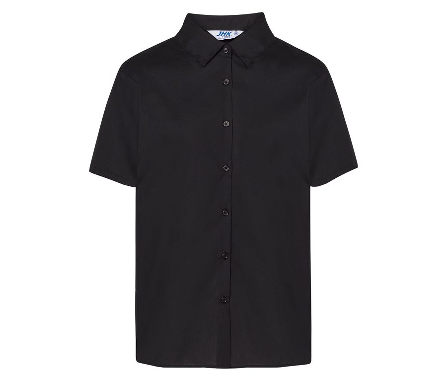 LADY CASUAL & BUSINESS SS SHIRT POPLIN — Farbe BLACK