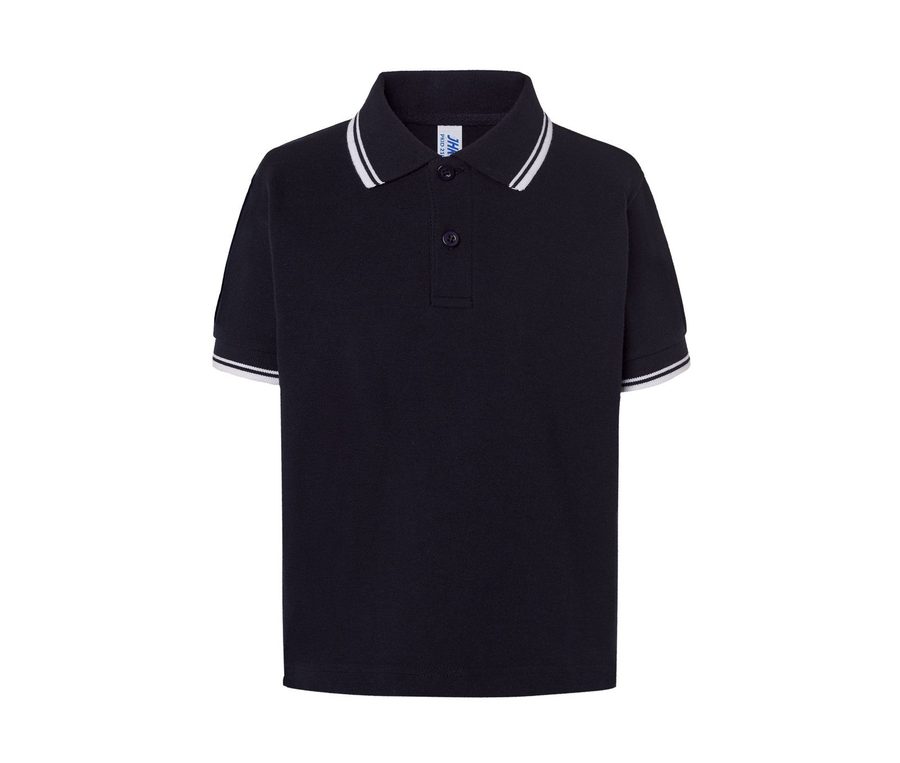 CONTRASTED KID POLO — Farbe NAVY / WHITE