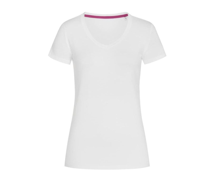 STRETCH-T V-NECK — Farbe WHITE