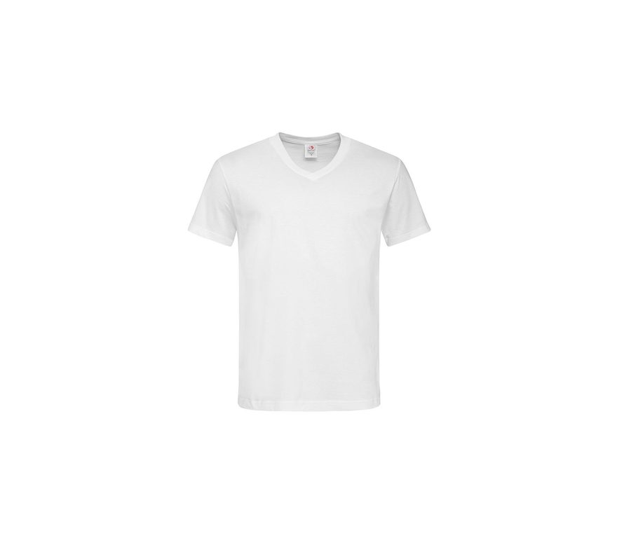Classic-T V-neck — Farbe WHITE
