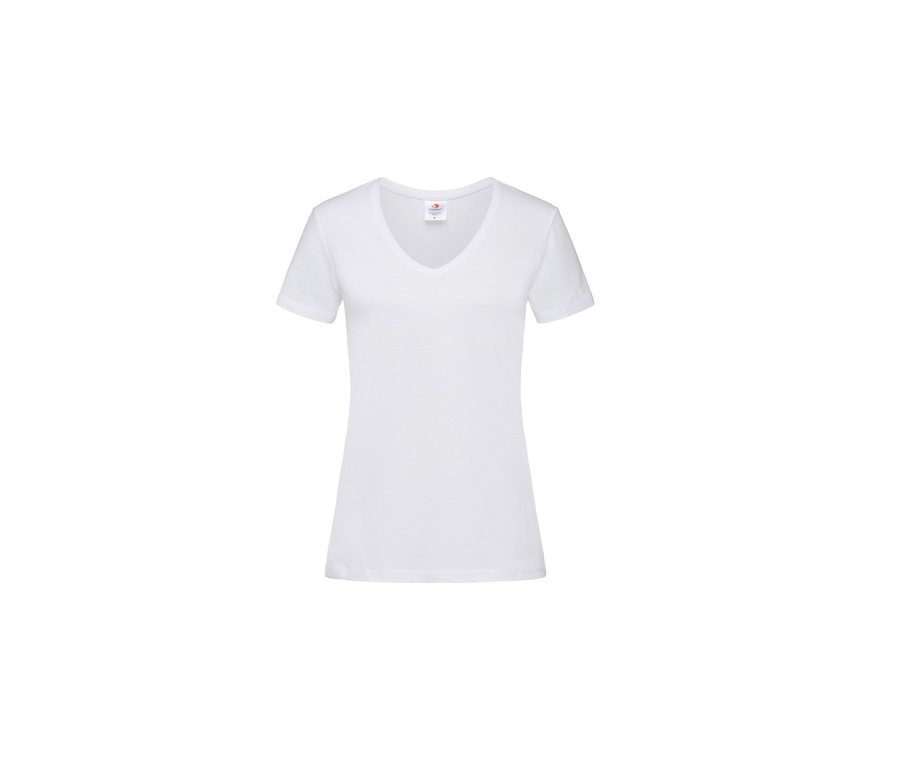 Classic-T V-neck — Farbe WHITE
