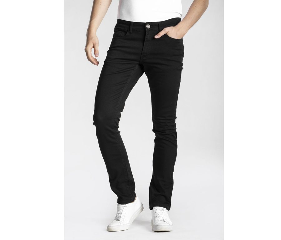 MEN'S FITTED JEANS — Farbe BLACK