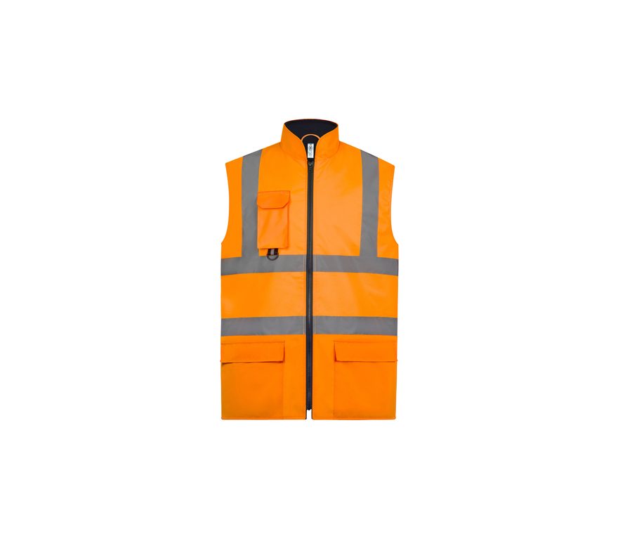 HI-VIS PADDED BODYWARMER — Farbe HI VIS ORANGE