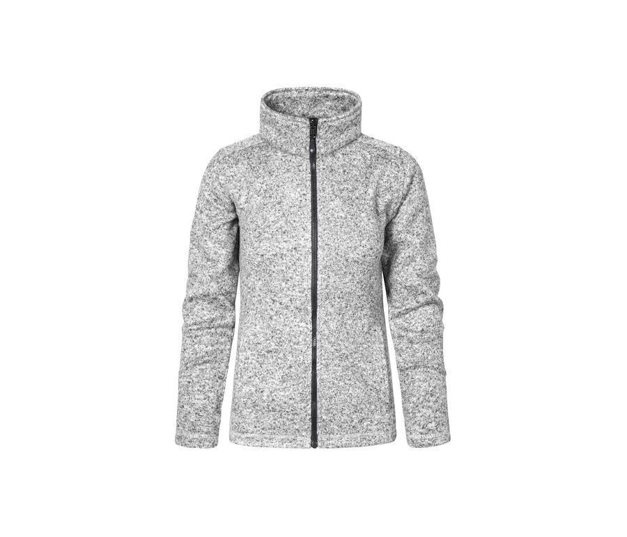 WOMEN'S KNIT FLEECE JACKET C+ — Farbe HEATHER GREY