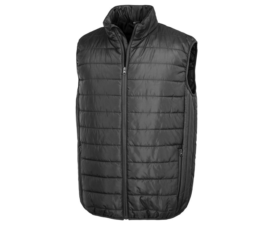 RECYCLED PROMO PADDED BODYWARMER — Farbe BLACK