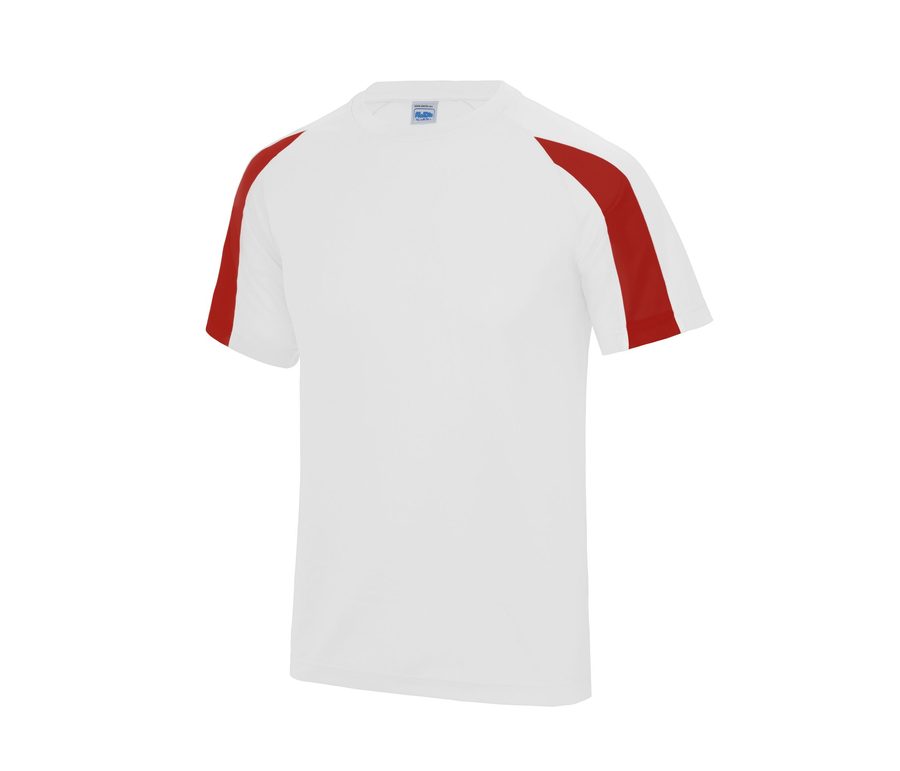 CONTRAST COOL T — Farbe ARCTIC WHITE / FIRE RED