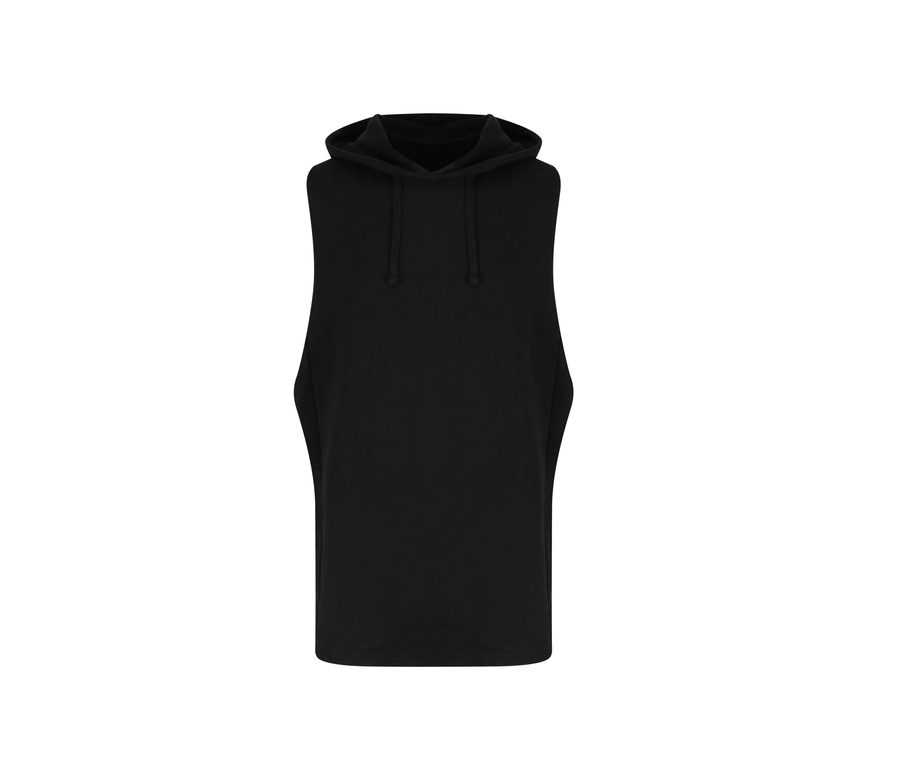 URBAN SLEEVELESS MUSCLE HOODIE — Farbe JET BLACK