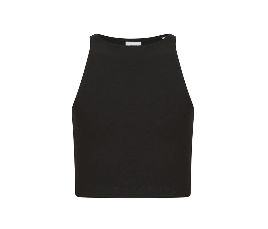 KIDS' CROPPED TOP — Farbe BLACK