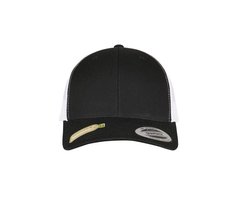 CLASSICS RECYCLED RETRO TRUCKER CAP 2-TONE — Farbe BLACK / WHITE