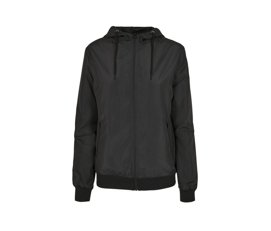 LADIES RECYCLED WINDRUNNER — Farbe BLACK / BLACK