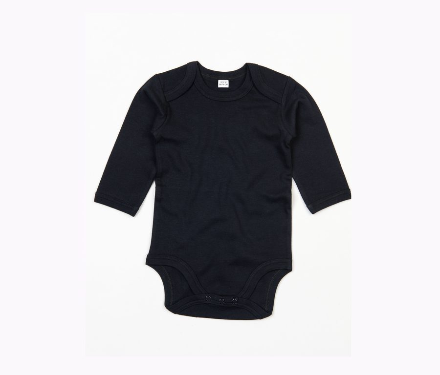 BABY LONG SLEEVE BODYSUIT — Farbe BLACK