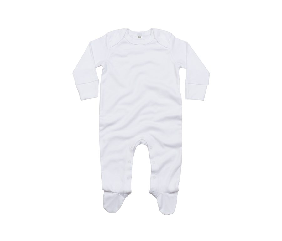 BABY ENVELOPE SLEEPSUIT WITH SCRATCH MITTS — Farbe WHITE