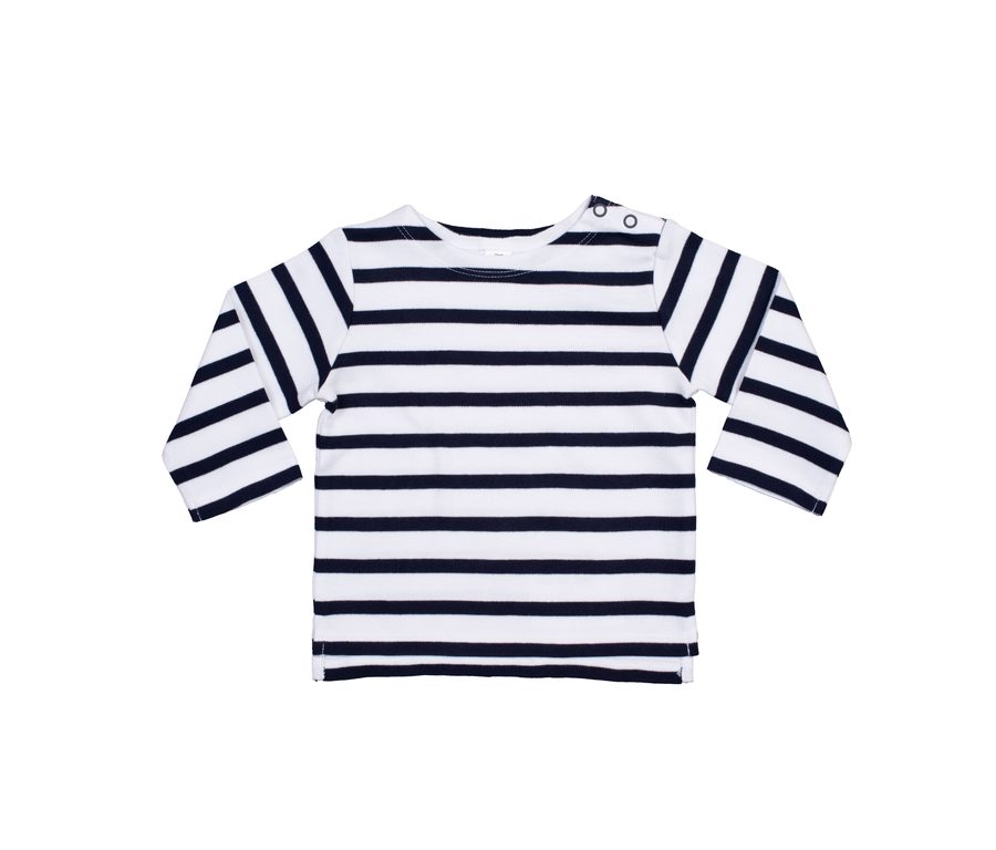 BABY BRETON TOP — Farbe WHITE / NAVY