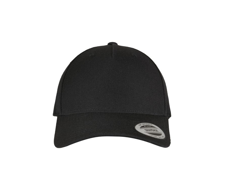 YP CLASSICS® 5-PANEL PREMIUM CURVED VISOR SNAPBACK CAP — Farbe BLACK