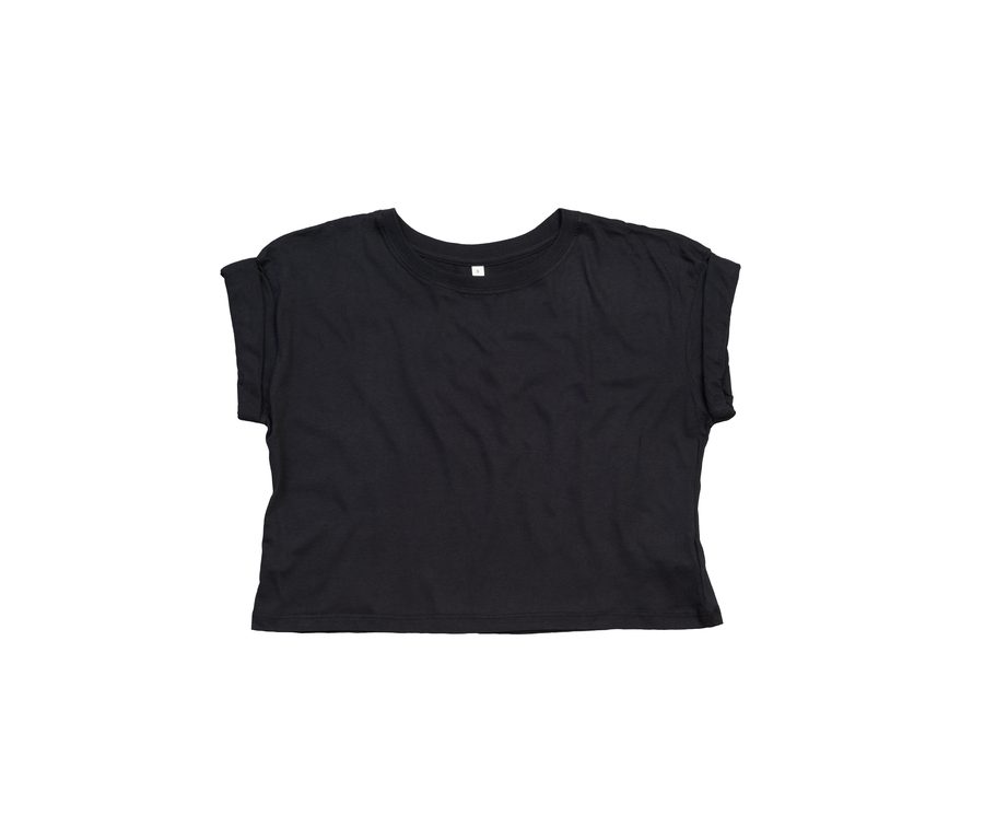 WOMEN'S CROP TOP T — Farbe BLACK