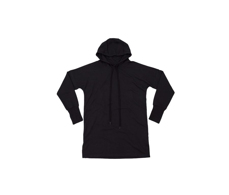 WOMEN'S HOODIE DRESS — Farbe BLACK
