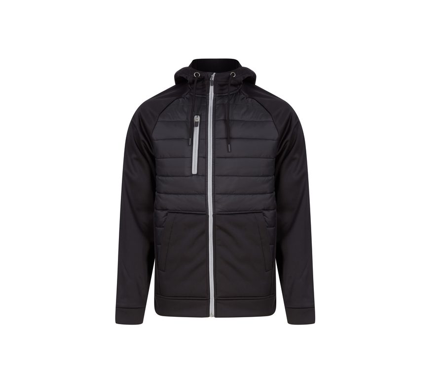 FULL ZIP PADDED SOFTSHELL JACKET — Farbe BLACK