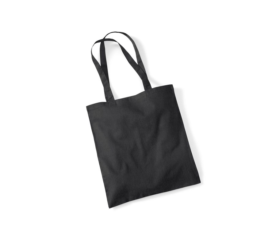 RECYCLED COTTON TOTE — Farbe BLACK